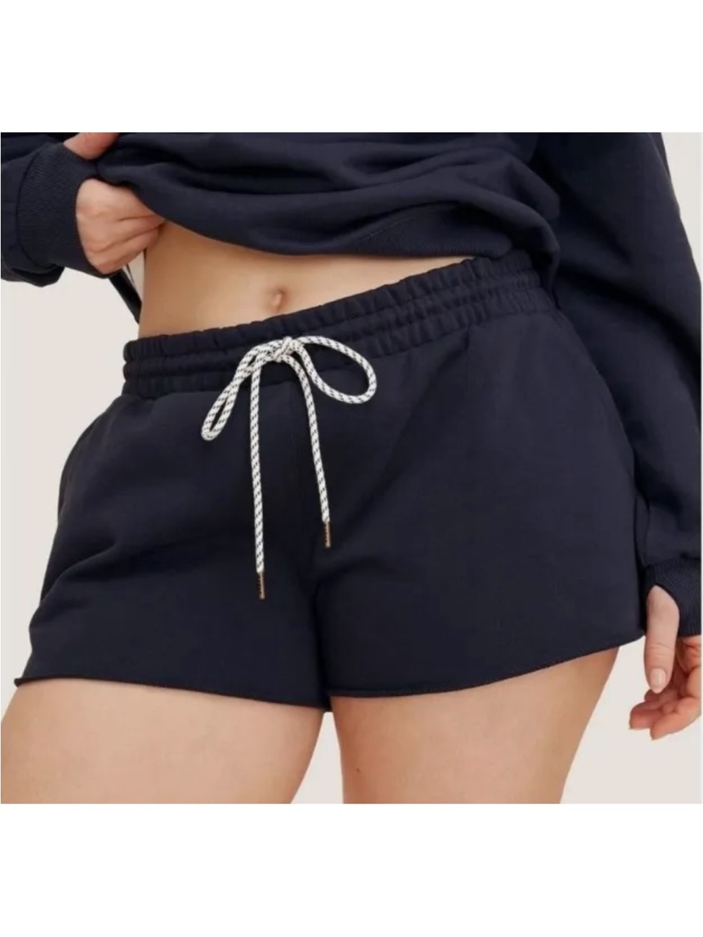 PARKE x Target Navy Mid-Rise Pull-on Elastic Drawstring Shorts, Size S
